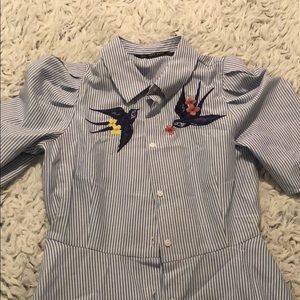 Zara dress with beautiful bird embroidery